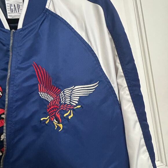 Gap Limited Edition California Sukajan Bomber M Embroidered Map Eagle Jacket - Picture 14 of 16